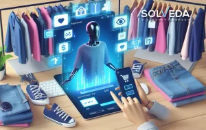 Image of AI Chatbot helping/guiding buyer to purchase products online.