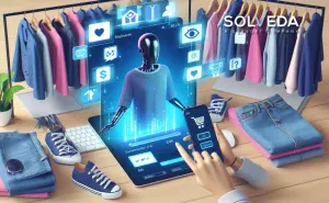 Image of AI Chatbot helping/guiding buyer to purchase products online.
